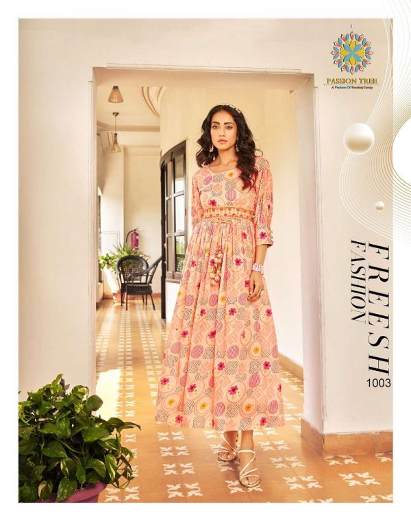 passion tree fashionista vol 1 long embroidery kurti collection